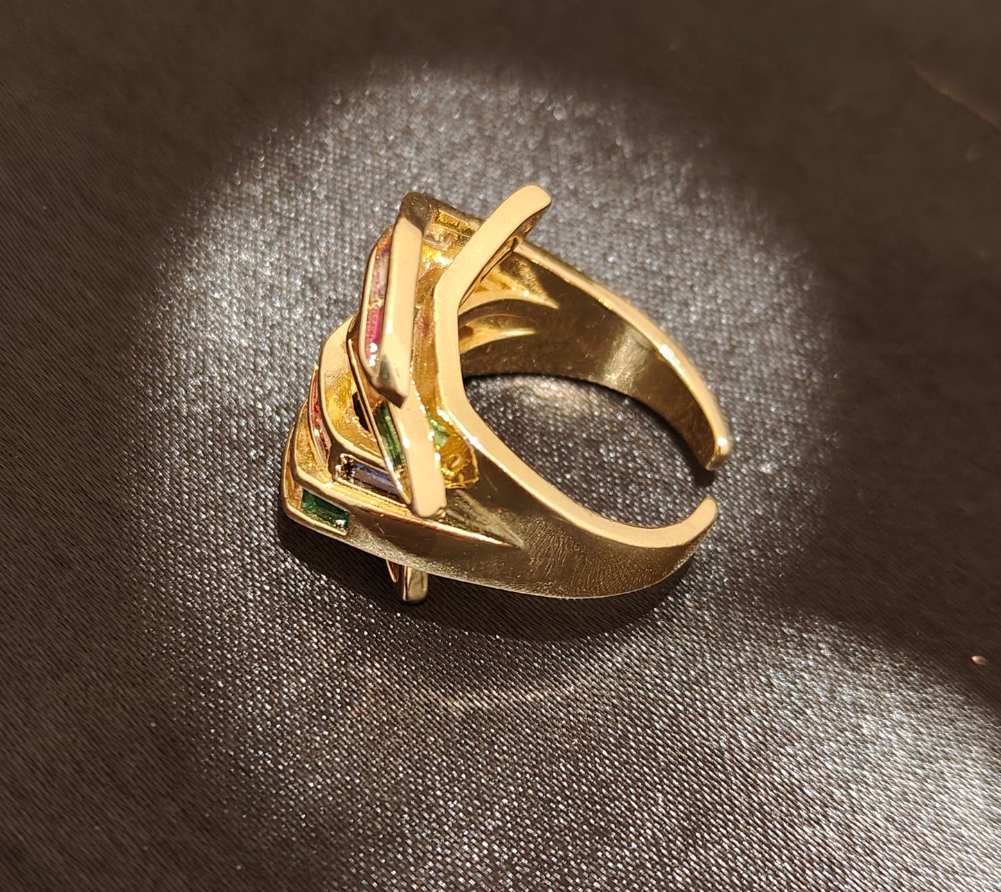 Prismatic Crown Ring