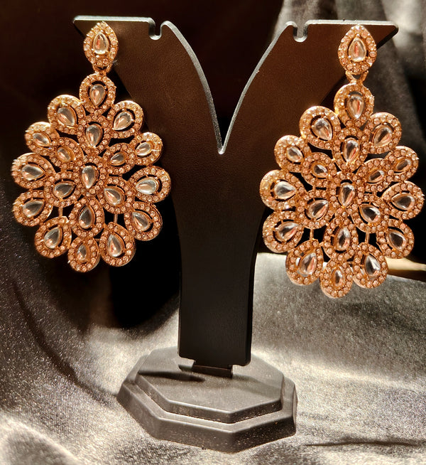 Royal Kundan Floral Statement Earrings