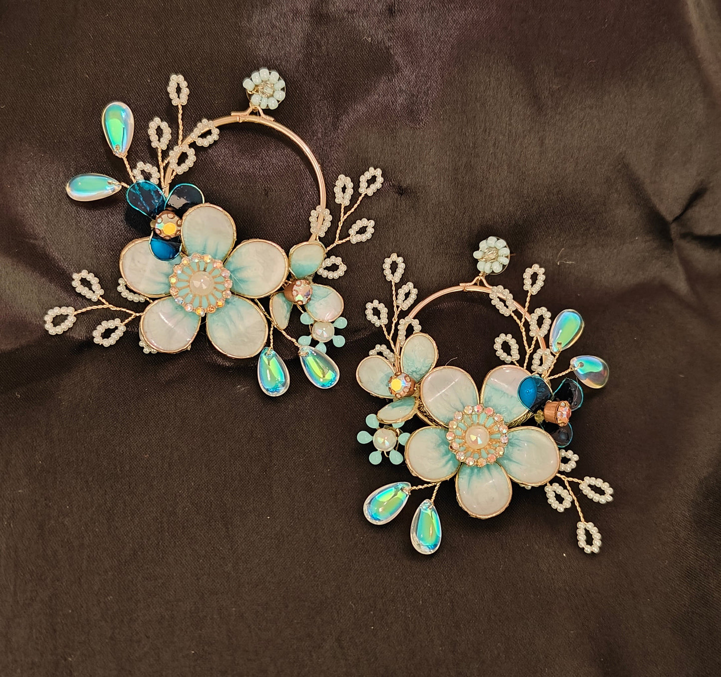 Whimsical Bloom Earrings (SkyBlue)