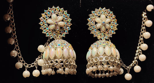 Regal Glow Kundan Jhumka Earrings