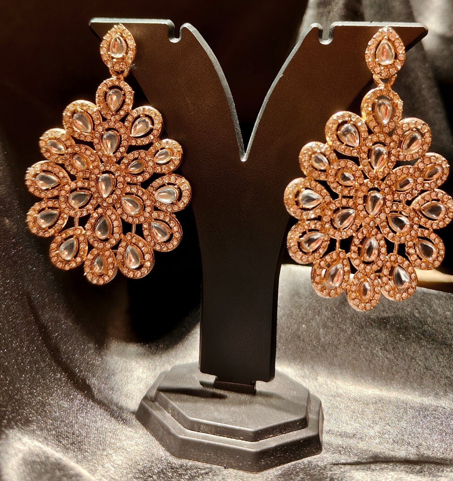 Royal Kundan Floral Statement Earrings