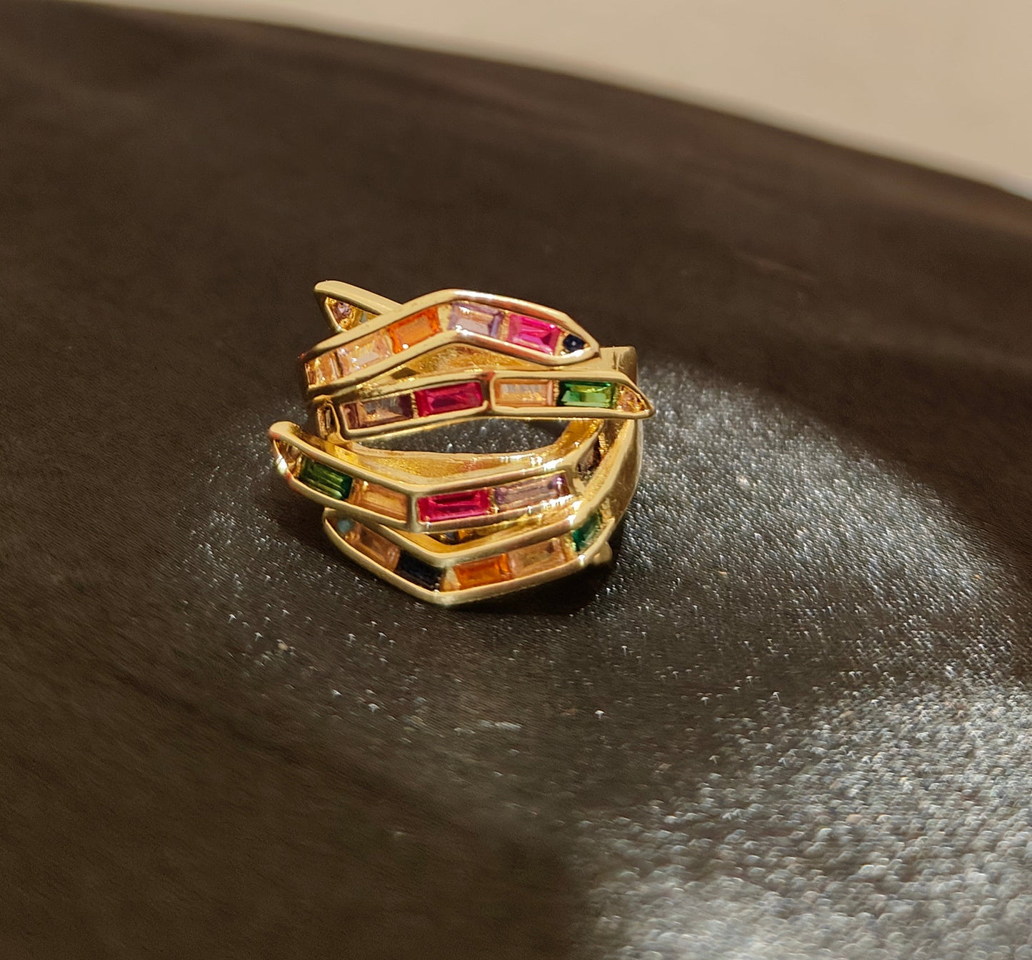 Prismatic Crown Ring