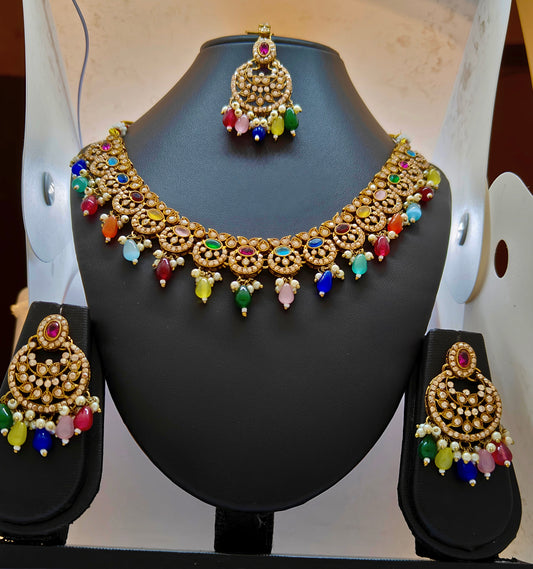 Prestige Multicolor Kundan Ensemble