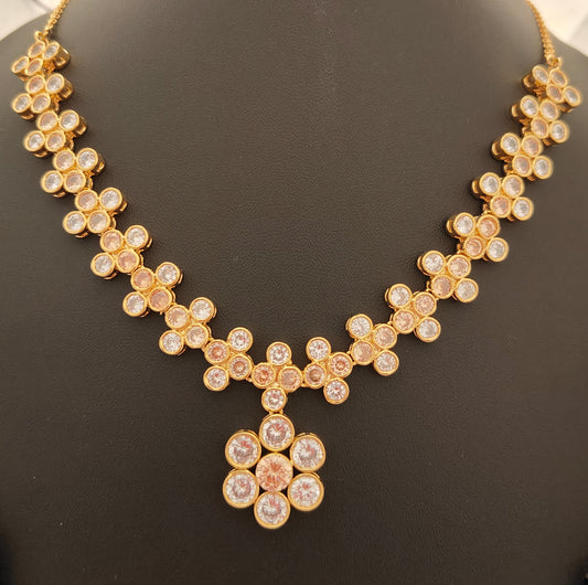 Crystal Blossom Necklace Set