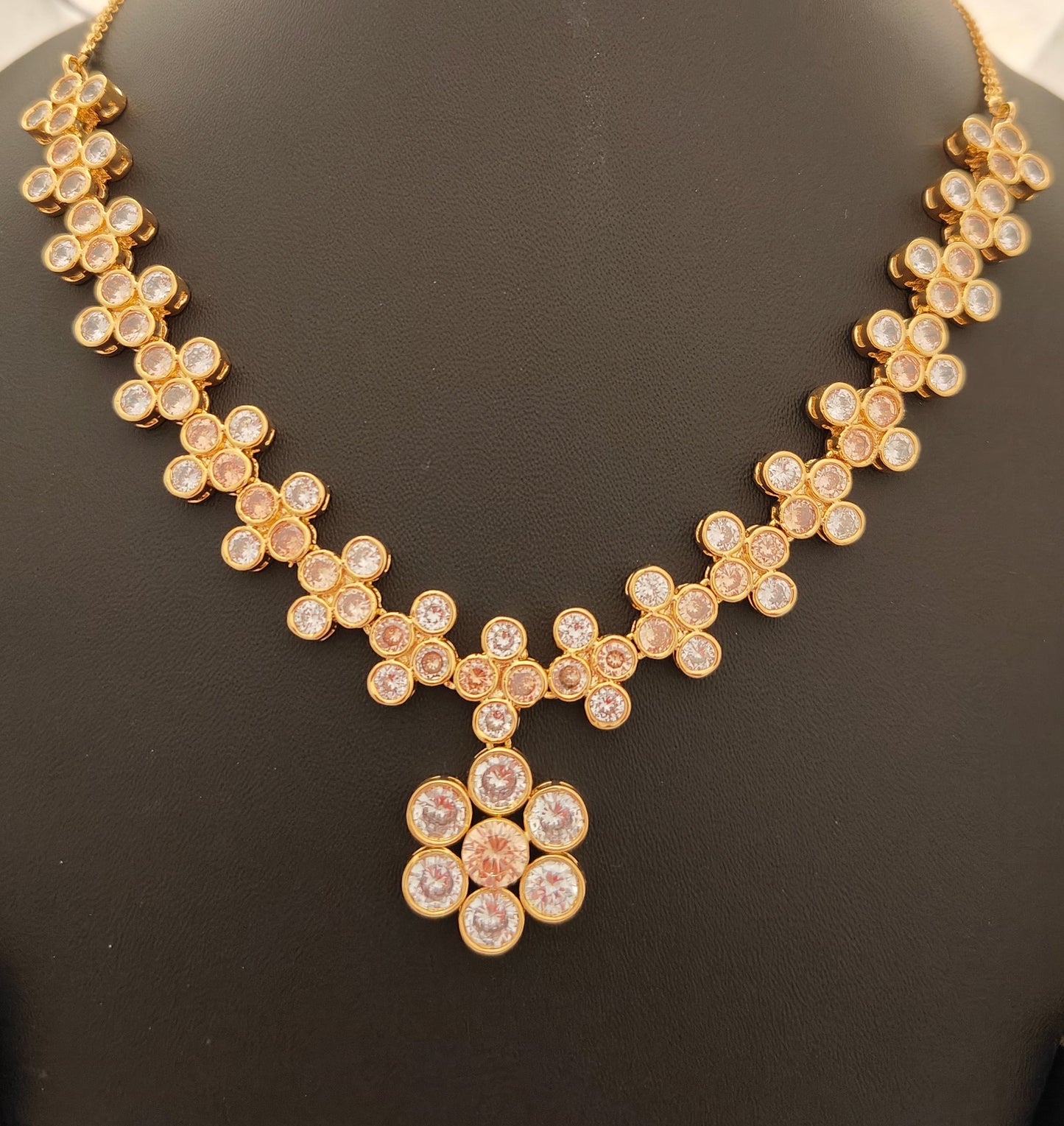 Crystal Blossom Necklace Set