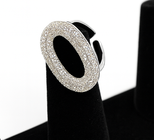 Oval Aura Micro-Pave AD Ring