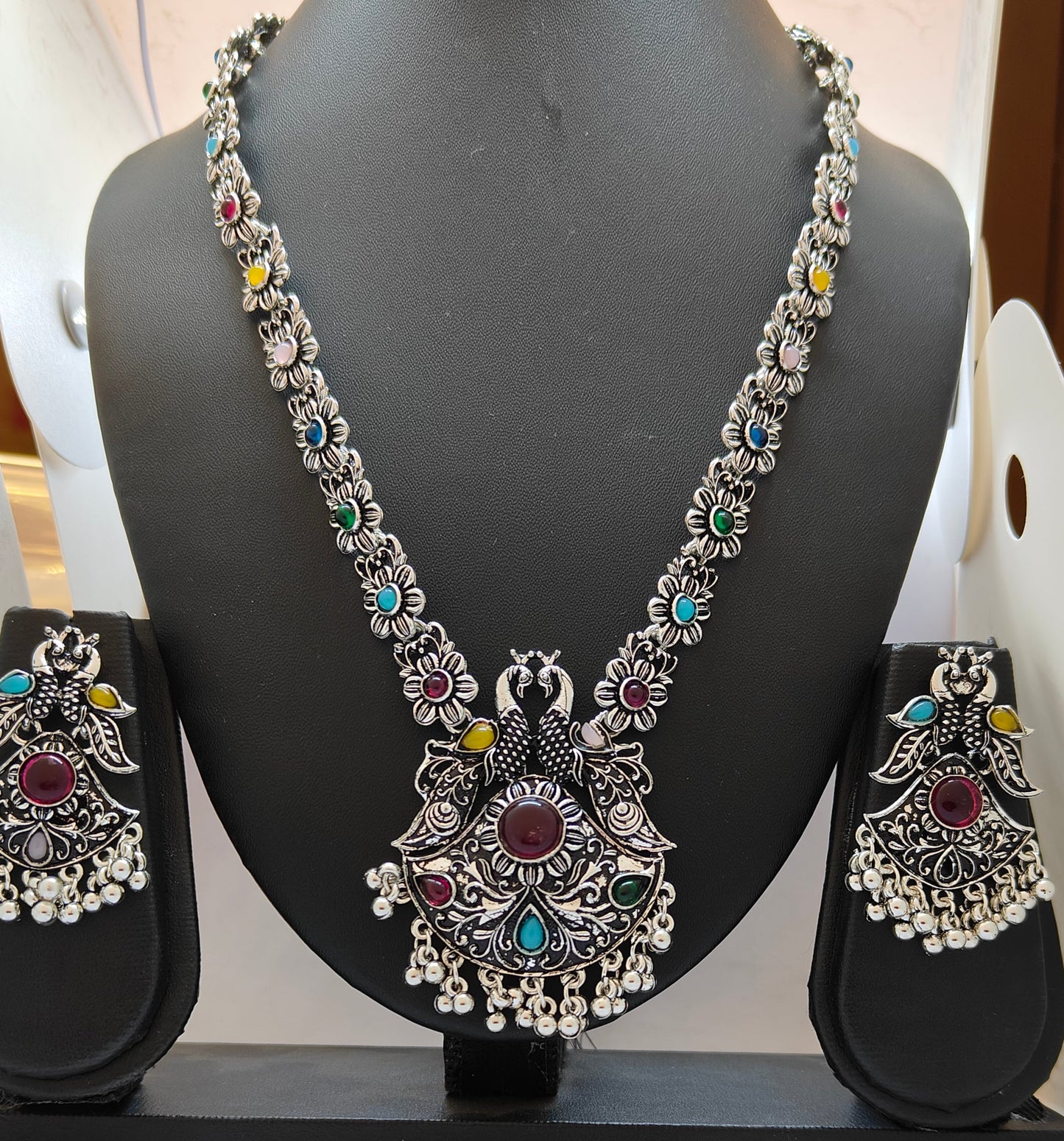Oxidised Maharani Peacock Set